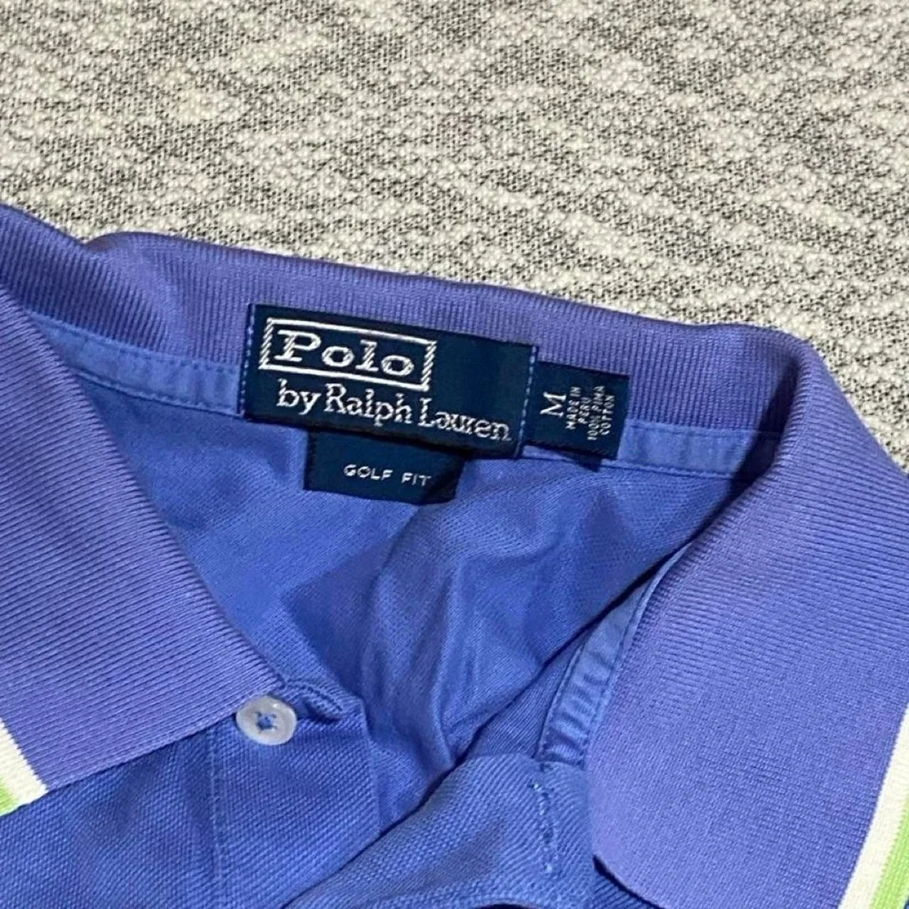 Polo Ralph Lauren Golf Fit Blue Pima Cotton Polo Shirt Men M. SKU-B77